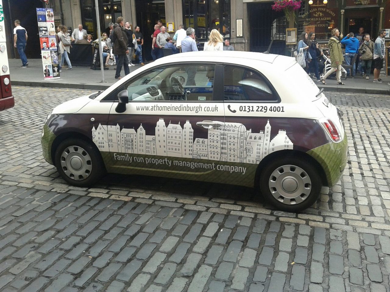 Design for small business: Car livery design for At Home In Edinburgh