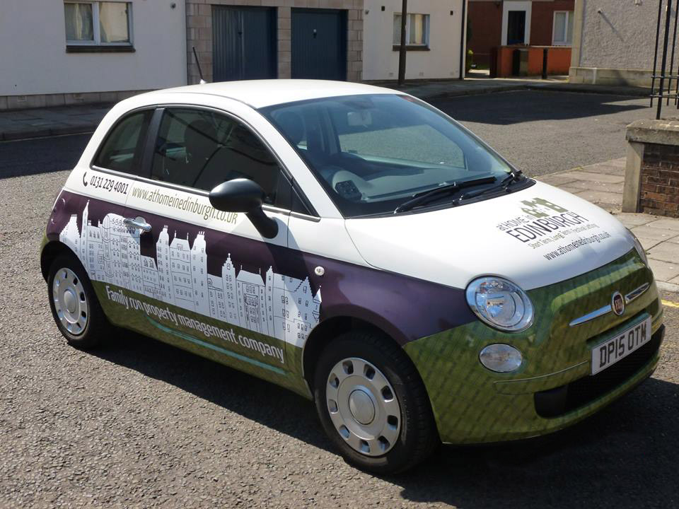 Fiat 500 livery for At Home in Edinburgh