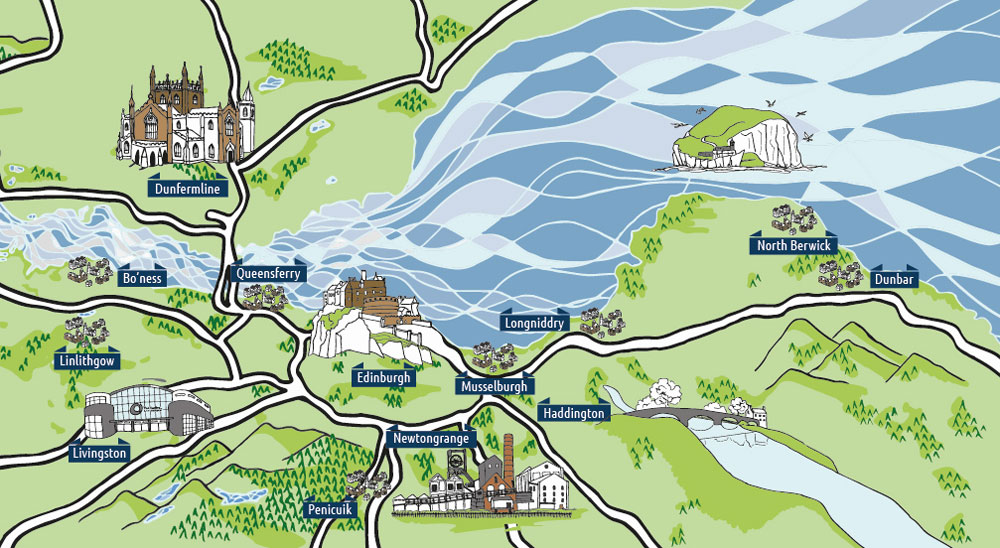 Central Belt Leaflet Distribution - Central Scotland Map