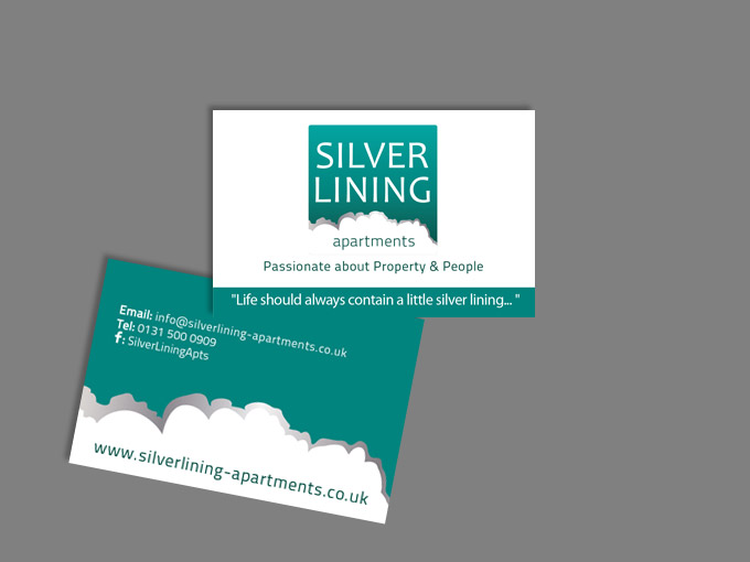 Business Card for Silverlining Apartments